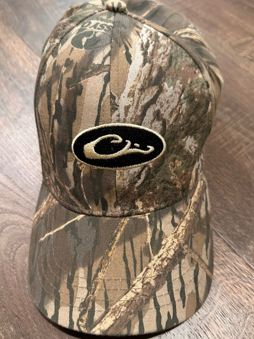 Drake Camo Baseball Cap in Brown and Green with Embroidered Logo